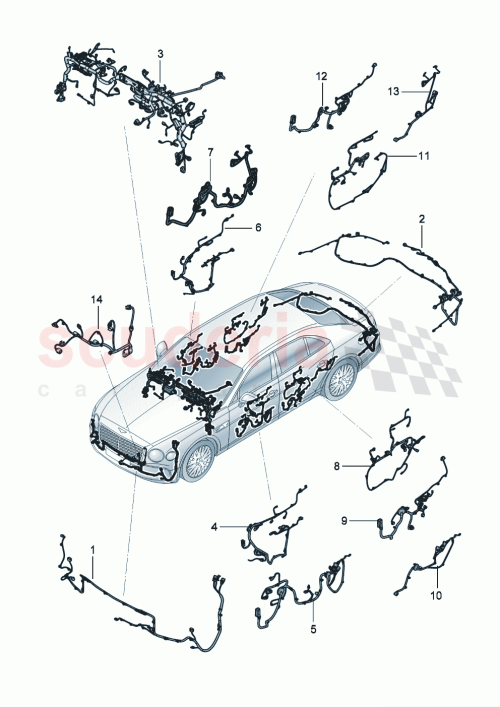 Part Diagram for Bentley 3SE971657BK