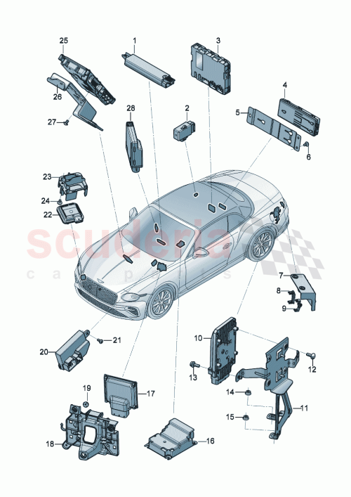 Part Diagram for Bentley 3SD 927 131 A
