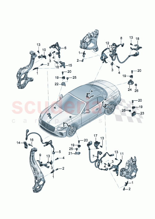 Part Diagram for Bentley 95C907656