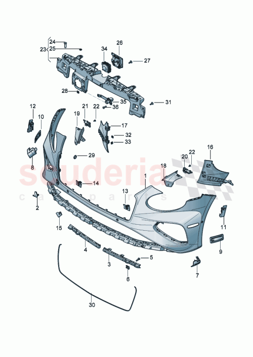 Part Diagram for Bentley 3SD 857 897 B