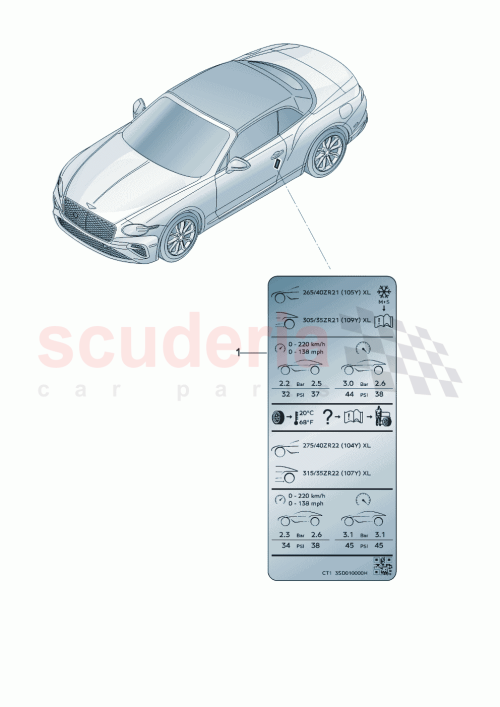 Part Diagram for Bentley 3SD010000KE