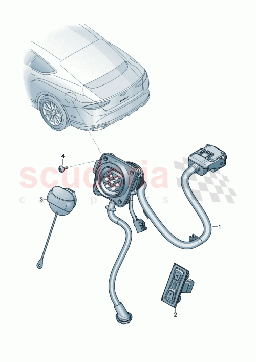 Part Diagram for Bentley 3SD971676M