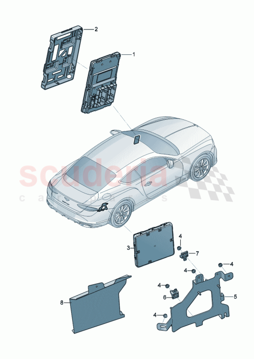 Part Diagram for Bentley 3SD813725C