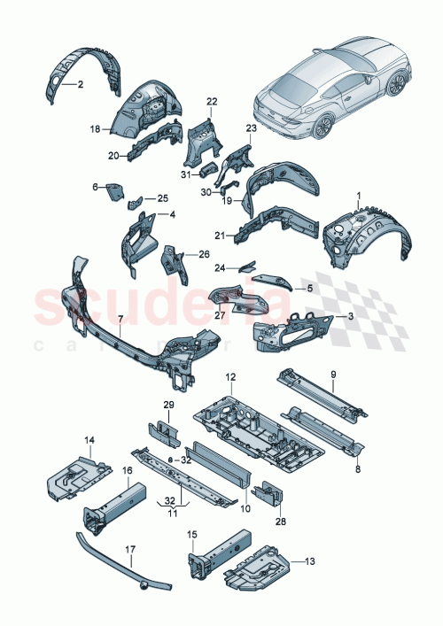 Part Diagram for Bentley 3SD809852K
