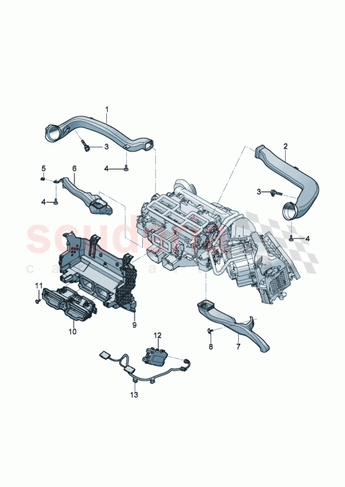 Part Diagram for Bentley 3SE 819 728 E
