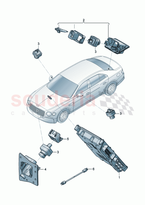Part Diagram for Bentley 3SE 807 045 J