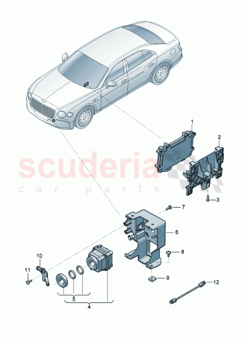 Part Diagram for Bentley 3SE 807 383 A