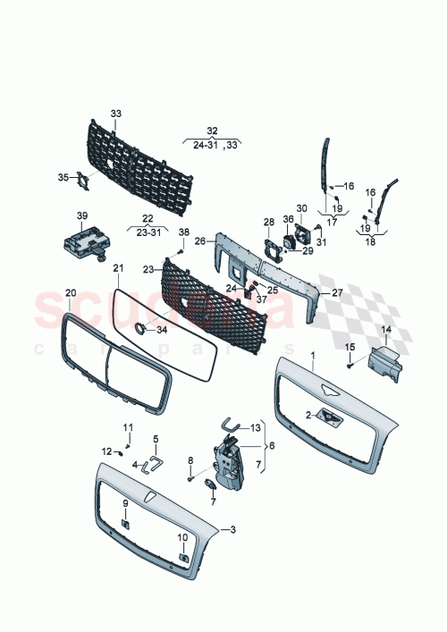 Part Diagram for Bentley 3SE 805 795 R