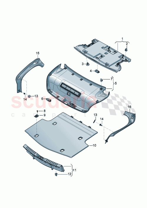 Part Diagram for Bentley 3SE 867 427 AB