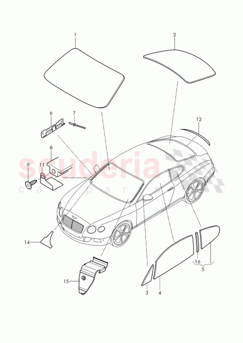 Part Diagram for Bentley 3W8845022D