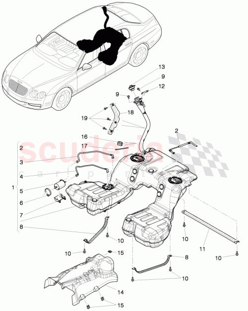 Part Diagram for Bentley 3W8 201 511 C