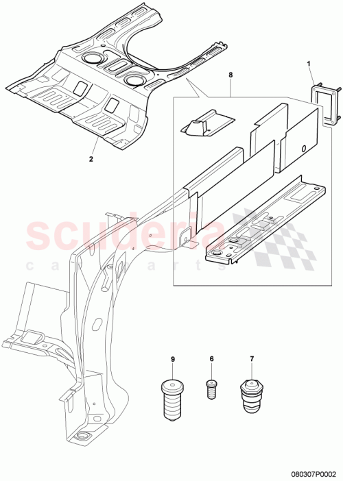 Part Diagram for Bentley 3W5803501A