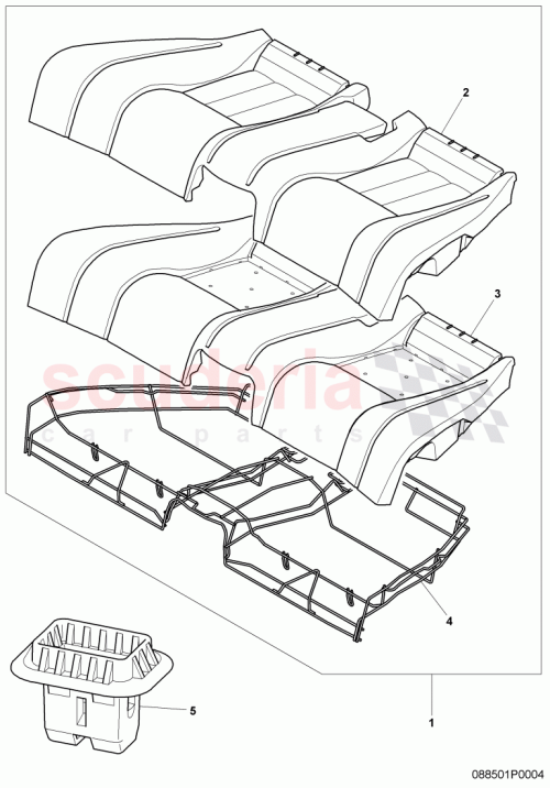 Part Diagram for Bentley 3W7885405