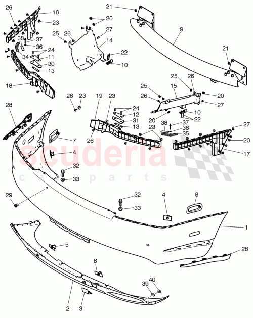 Part Diagram for Bentley 3W3807108B