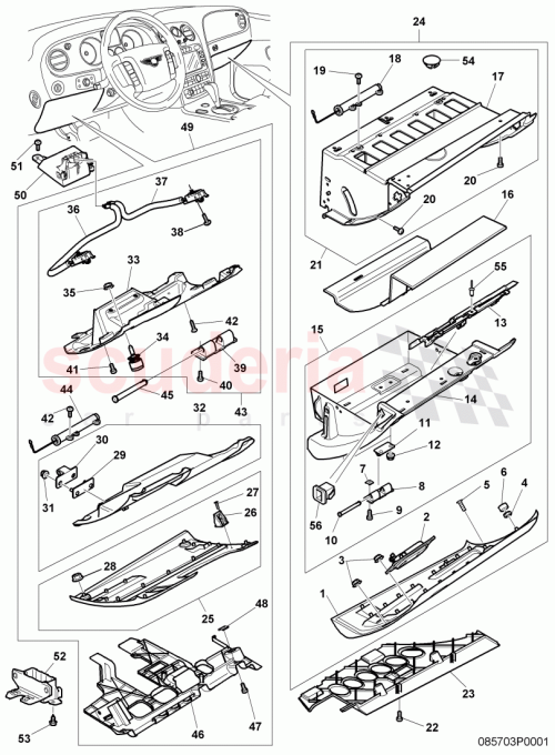Part Diagram for Bentley 3W2 857 565 G