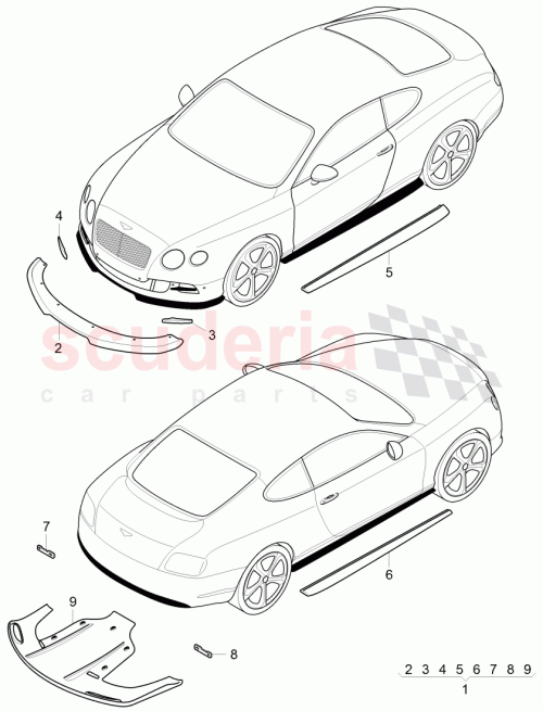 Part Diagram for Bentley 3W0 253 464 C