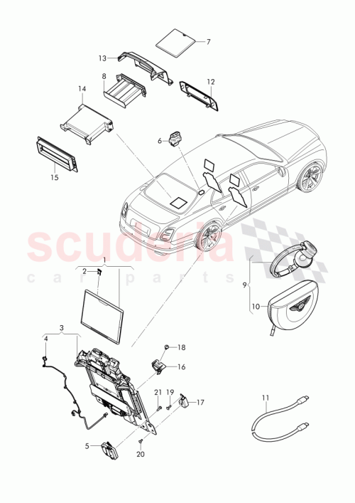 Part Diagram for Bentley 3Y4 857 238 A
