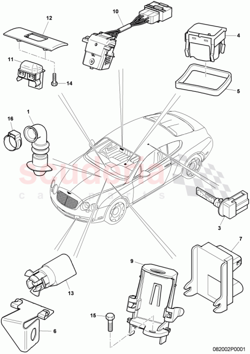 Part Diagram for Bentley 3W0907527