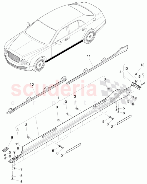 Part Diagram for Bentley 8J0853922A
