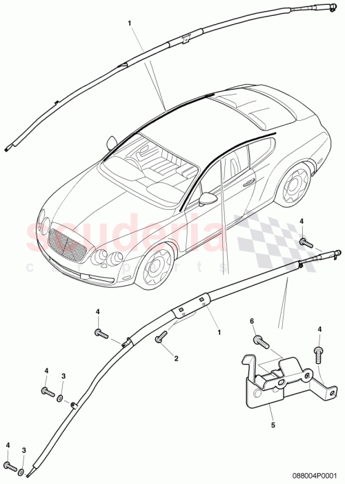Part Diagram for Bentley 3W0880742B