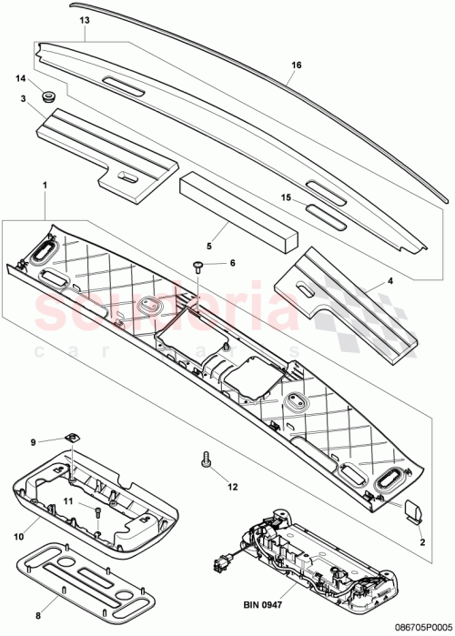 Part Diagram for Bentley 3W7853955F