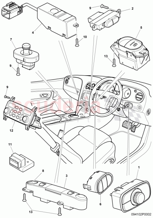 Part Diagram for Bentley 3W0959839C