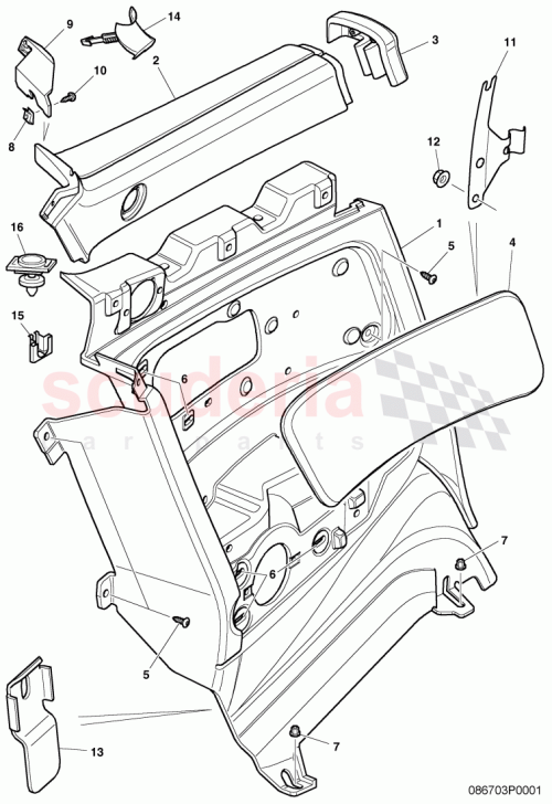 Part Diagram for Bentley 3W3 868 110 C