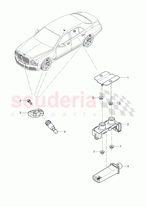 Part Diagram for Bentley 4E0810675C