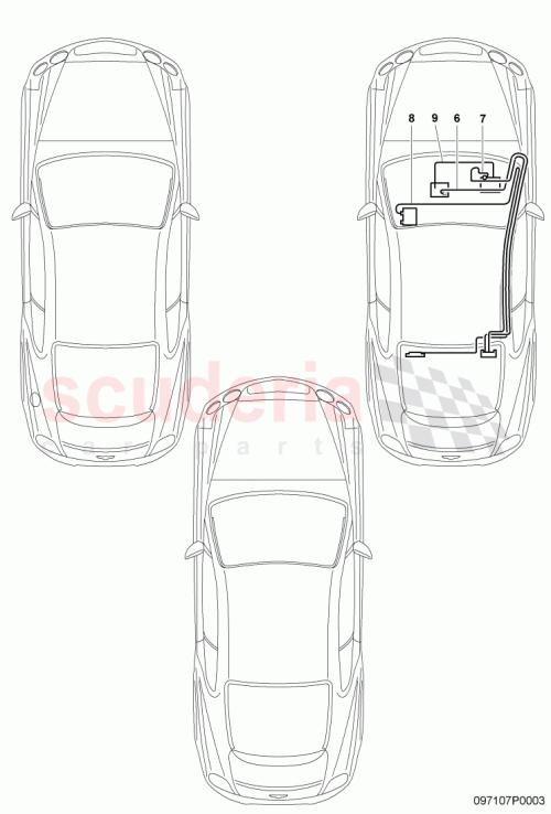 Part Diagram for Bentley 3W7035723C