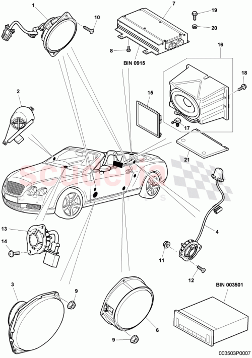 Part Diagram for Bentley 3W0 035 388 G