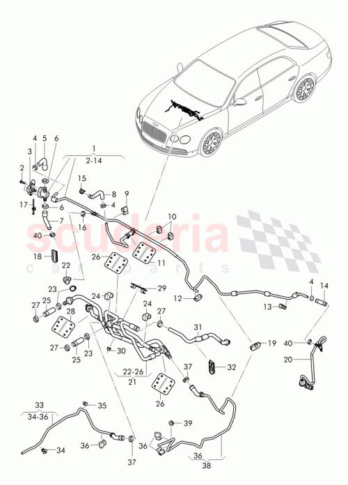 Part Diagram for Bentley 3W0 612 733 BQ