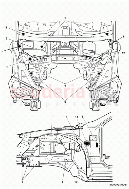 Part Diagram for Bentley 6N0809966A