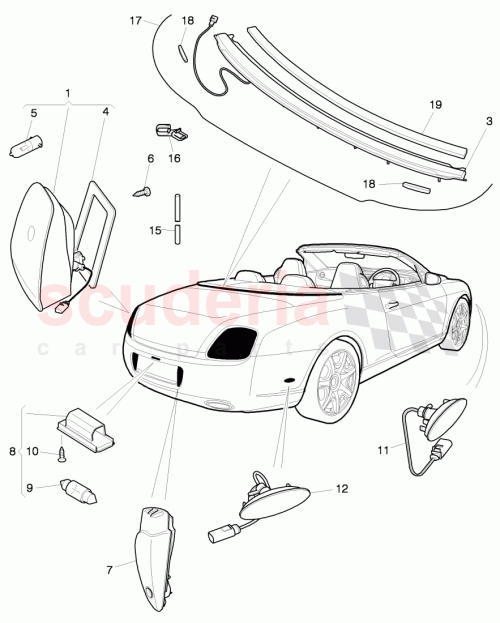 Part Diagram for Bentley 3W7854849