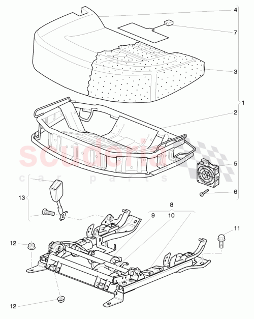 Part Diagram for Bentley 3W4885406K