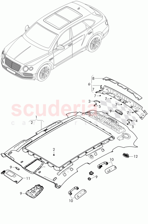 Part Diagram for Bentley 36A 867 505 BT