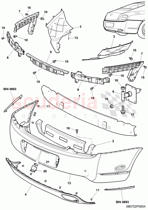 Part Diagram for Bentley 3W8807417AGGRU