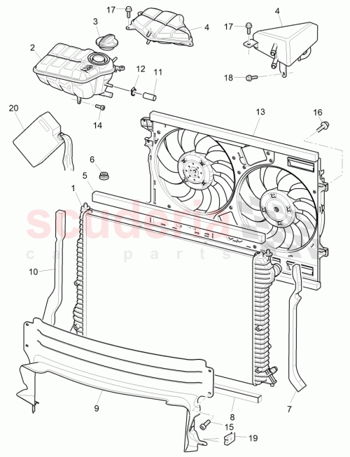 Part Diagram for Bentley 3W0121403F