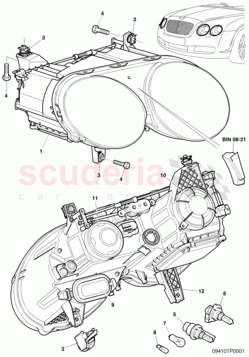 Part Diagram for Bentley 3W1941016T