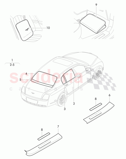 Part Diagram for Bentley JNV 845 047 A