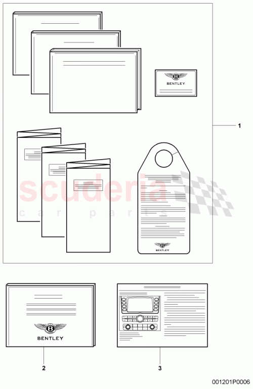 Part Diagram for Bentley 3W7 012 003 KH