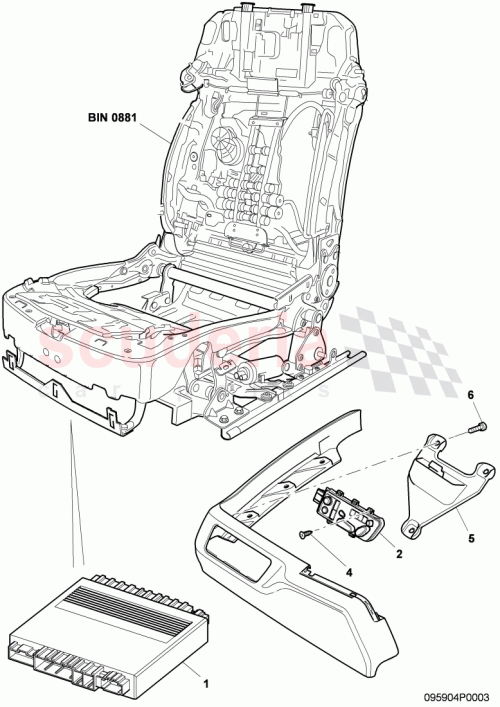 Part Diagram for Bentley 3W5881601E
