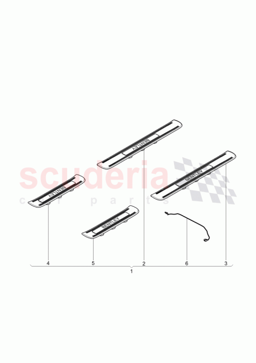 Part Diagram for Bentley 3W5 853 540 H