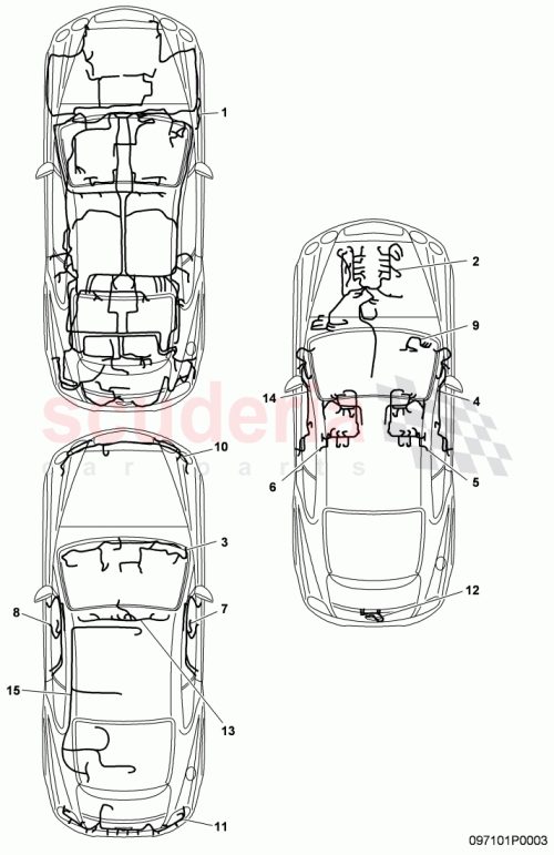 Part Diagram for Bentley 3W7971012T