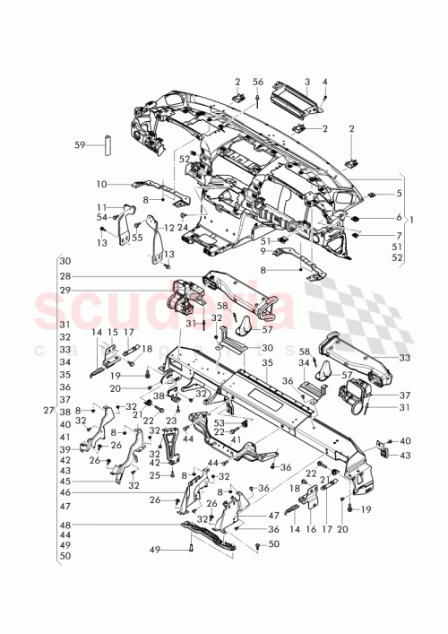 Part Diagram for Bentley 3W1857017R