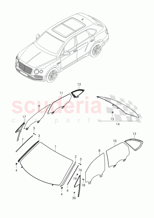 Part Diagram for Bentley 36A845298AC