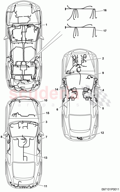 Part Diagram for Bentley 3W0971160G