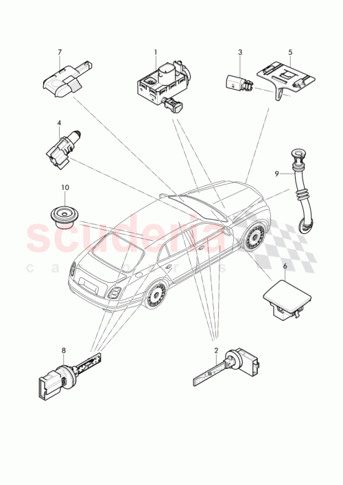 Part Diagram for Bentley 3Y0919248B