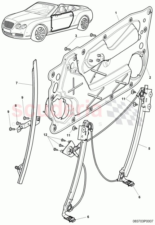 Part Diagram for Bentley 3W8837756F