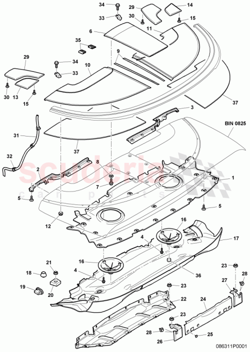 Part Diagram for Bentley 3W7 868 727