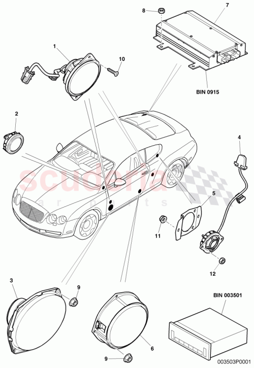 Part Diagram for Bentley changes into 3W5035411D x2